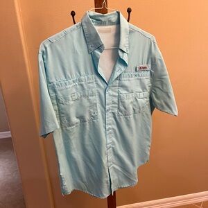 Columbia Men's Light Blue Shirt Small